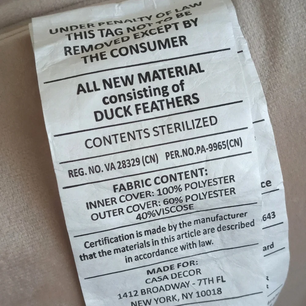 Sag Harbor Decorative Elegant Floral Velvet Genuine Duck Feather Pillow 14